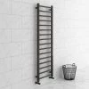 Brooklyn Black Nickel 1600 x 500mm Straight Heated Towel Rail -Cheap Bathroom Heating Store 165BNTR p1