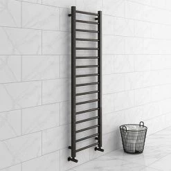 Brooklyn Black Nickel 1600 x 500mm Straight Heated Towel Rail