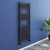 Toreno Black Curved W500 x H1200mm Heated Towel Rail -Cheap Bathroom Heating Store 512 BC nw p