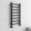 Brooklyn Black Nickel 800 x 500mm Straight Heated Towel Rail -Cheap Bathroom Heating Store 805BNTR p1
