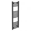 Diamond Curved Heated Towel Rail - W300 x H1000mm - Anthracite -Cheap Bathroom Heating Store ACT3X1000 p