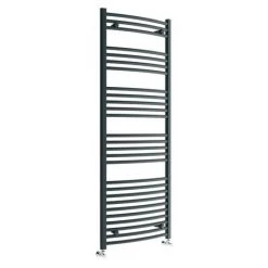Diamond Curved Heated Towel Rail - W600 x H1600mm - Anthracite 7 Diamond Curved Heated Towel Rail - W600 x H1600mm - Anthracite -Cheap Bathroom Heating Store ACT6X1600 d3 460