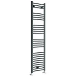 Diamond Heated Towel Rail - 400mm x 1600mm - Anthracite - Straight