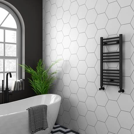 Diamond Heated Towel Rail - W400 x H800mm - Anthracite 4 Diamond Heated Towel Rail - W400 x H800mm - Anthracite - Image 2