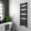 Diamond Heated Towel Rail - W600 x H1600mm - Anthracite - Straight -Cheap Bathroom Heating Store AFT6X1600 n p