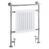 Heritage - Clifton Heated Towel Rail with Crosshead Valves - Chrome - AHC73 -Cheap Bathroom Heating Store AHC73 P