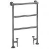 Heritage - Portland Heated Towel Rail with Crosshead Valves - Chrome - AHC76 -Cheap Bathroom Heating Store AHC76 np