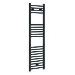 Diamond Heated Towel Rail - W300 x H1200mm - Anthracite - Straight