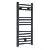 Diamond Heated Towel Rail - W300 x H800mm - Anthracite - Straight -Cheap Bathroom Heating Store ATR316 p