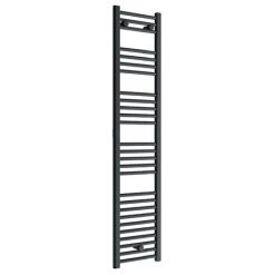 Diamond Heated Towel Rail - W300 x H1600mm - Anthracite - Straight