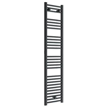 Diamond Heated Towel Rail - W300 x H1600mm - Anthracite - Straight 3 Diamond Heated Towel Rail - W300 x H1600mm - Anthracite - Straight