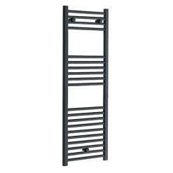 Diamond Heated Towel Rail - W400 x H1200mm - Anthracite - Straight