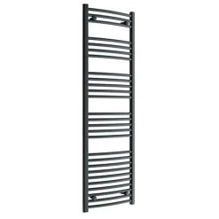Diamond Curved Heated Towel Rail - W500 x H1600mm - Anthracite
