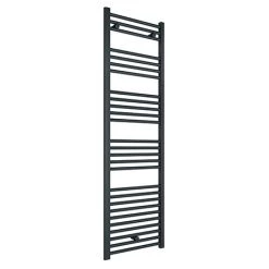 Diamond Heated Towel Rail - W500 x H1600mm - Anthracite - Straight