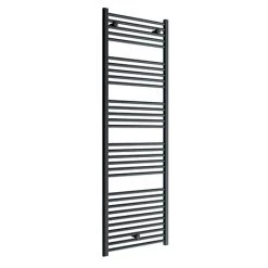 Diamond Heated Towel Rail - W600 x H1800mm - Anthracite - Straight