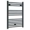 Diamond Heated Towel Rail - W600 x H800mm - Anthracite - Straight -Cheap Bathroom Heating Store ATR680 p