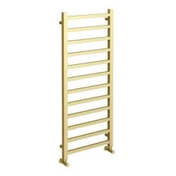 Arezzo Cube Brushed Brass 1200 x 500 Heated Towel Rail -Cheap Bathroom Heating Store AZ125BBSQ d2 460
