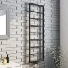 Arezzo Matt Black 1500 x 500 Ladder Heated Towel Rail -Cheap Bathroom Heating Store AZ15MB p
