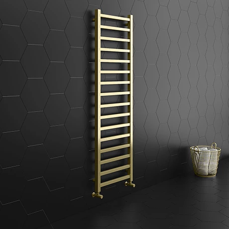 Arezzo Cube Brushed Brass 1600 x 500 Heated Towel Rail 3 Arezzo Cube Brushed Brass 1600 x 500 Heated Towel Rail