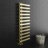 Arezzo Brushed Brass 1200 x 500mm 12 Bars Designer Heated Towel Rail 1 Arezzo Brushed Brass 1200 x 500mm 12 Bars Designer Heated Towel Rail -Cheap Bathroom Heating Store AZBB12X5B12 n p