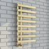 Arezzo Brushed Brass 800 x 500mm 8 Bars Designer Heated Towel Rail -Cheap Bathroom Heating Store AZBB8X5B8 p