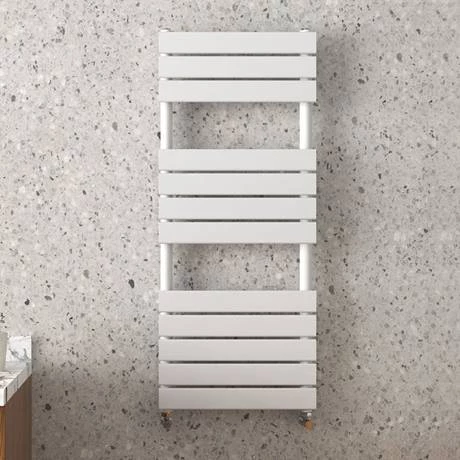 Arezzo Matt White 1200 x 500mm Heated Towel Rail 4 Arezzo Matt White 1200 x 500mm Heated Towel Rail - Image 2