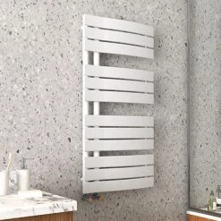 Arezzo Matt White Designer Heated Towel Rail 1080 x 550mm