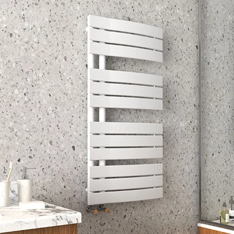 Arezzo Matt White Designer Heated Towel Rail 1080 x 550mm 3 Arezzo Matt White Designer Heated Towel Rail 1080 x 550mm