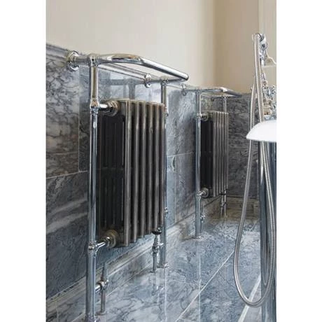Bampton Traditional 960 x 675mm Heated Towel Radiator - Chrome 4 Bampton Traditional 960 x 675mm Heated Towel Radiator - Chrome - Image 2