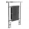 Bampton Traditional 960 x 675mm Heated Towel Radiator - Chrome -Cheap Bathroom Heating Store BAM CHR 01 P