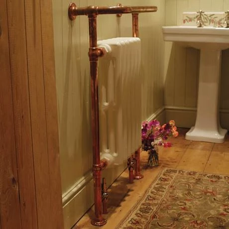 Bampton Traditional Copper 960 x 675mm Heated Towel Radiator 4 Bampton Traditional Copper 960 x 675mm Heated Towel Radiator - Image 2