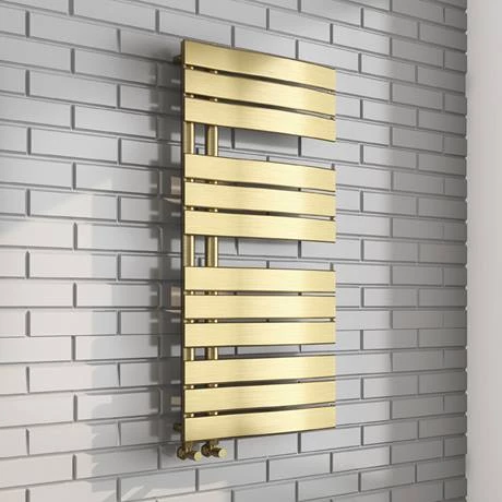 Arezzo Brushed Brass Designer Heated Towel Rail 1080 x 550mm 6 Arezzo Brushed Brass Designer Heated Towel Rail 1080 x 550mm - Image 4