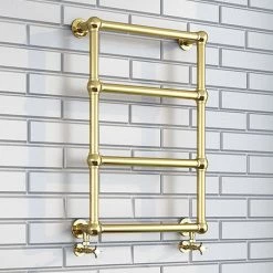 Bloomsbury Traditional Vintage Gold 748 x 498 Wall Mounted Towel Rail