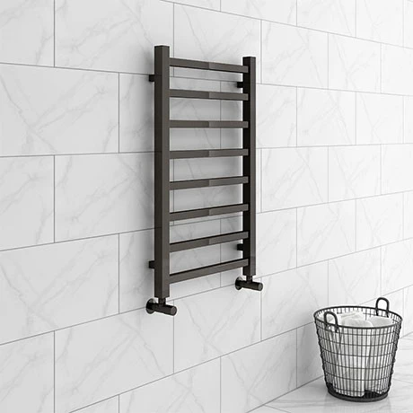 Brooklyn Square 800 x 500mm Black Nickel Heated Towel Rail 3 Brooklyn Square 800 x 500mm Black Nickel Heated Towel Rail