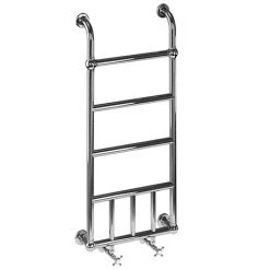 Burlington - Chaplin chrome traditional radiator with angled valves