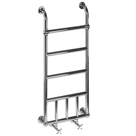 Burlington - Chaplin chrome traditional radiator with angled valves 3 Burlington - Chaplin chrome traditional radiator with angled valves