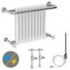 Bromley Traditional Wall Hung Towel Rail Radiator (incl. Valves + Electric Heating Kit) -Cheap Bathroom Heating Store Bromley Traditional Wall Hung Towel Rail Radiator Inc Valves p