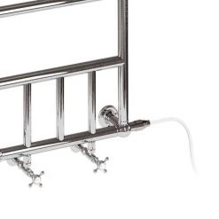 Burlington Chaplin Traditional Radiator (inc. Valves + Electric Heating Kit) -Cheap Bathroom Heating Store Burlington Chaplin Chrome Traditional Radiator Inc Valves d1 460