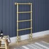 Chatsworth Traditional 598 x 1194 Brushed Brass Floor Mounted Heated Towel Rail -Cheap Bathroom Heating Store CHTBB19 np