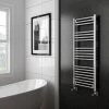 Diamond Heated Towel Rail - W500 x H1200mm - Chrome - Straight -Cheap Bathroom Heating Store COL009 N prod