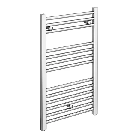Diamond Heated Towel Rail - W500 x H800mm - Chrome - Straight 3 Diamond Heated Towel Rail - W500 x H800mm - Chrome - Straight