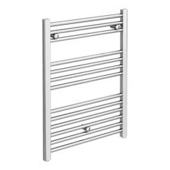 Diamond Heated Towel Rail - W600 x H800mm - Chrome - Straight