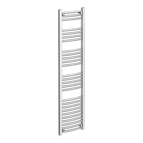 Diamond Curved Heated Towel Rail - W400 x H1600mm - Chrome 4 Diamond Curved Heated Towel Rail - W400 x H1600mm - Chrome - Image 2