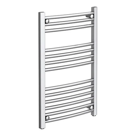 Diamond Curved Heated Towel Rail - W500 x H800mm - Chrome 3 Diamond Curved Heated Towel Rail - W500 x H800mm - Chrome