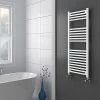 Diamond Heated Towel Rail - W500 x H1200mm - White - Straight -Cheap Bathroom Heating Store COL031 n p