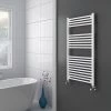 Diamond Heated Towel Rail - W600 x H1200mm - White - Straight -Cheap Bathroom Heating Store COL033 N P