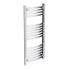 Diamond Curved Heated Towel Rail - W400 x H1000mm - Chrome -Cheap Bathroom Heating Store COL042 Diamond Curved Heated Towel Rail