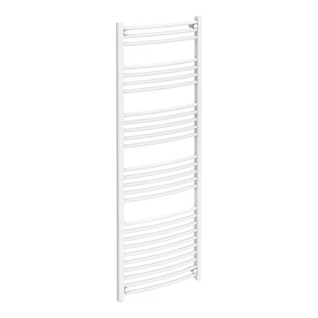 Diamond Curved Heated Towel Rail - W600 x H1600mm - White 4 Diamond Curved Heated Towel Rail - W600 x H1600mm - White - Image 2