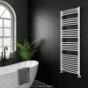 Diamond Curved Heated Towel Rail - W600 x H1600mm - White -Cheap Bathroom Heating Store COL044 prod