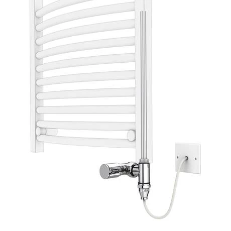 Diamond White 500 x 1600mm Straight Heated Towel Rail (incl. Valves + Electric Heating Kit) 4 Diamond White 500 x 1600mm Straight Heated Towel Rail (incl. Valves + Electric Heating Kit) - Image 2